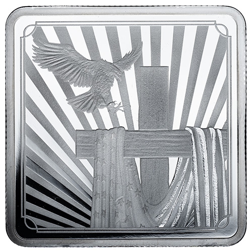 Cross and Flag Silver Bars-image